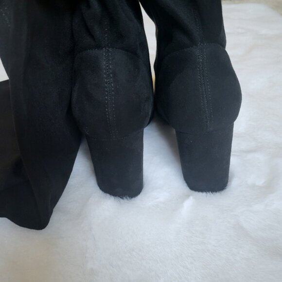 NWT New York & Company Faux Suede Tall Heeled Monia Boot - Picture 5 of 13